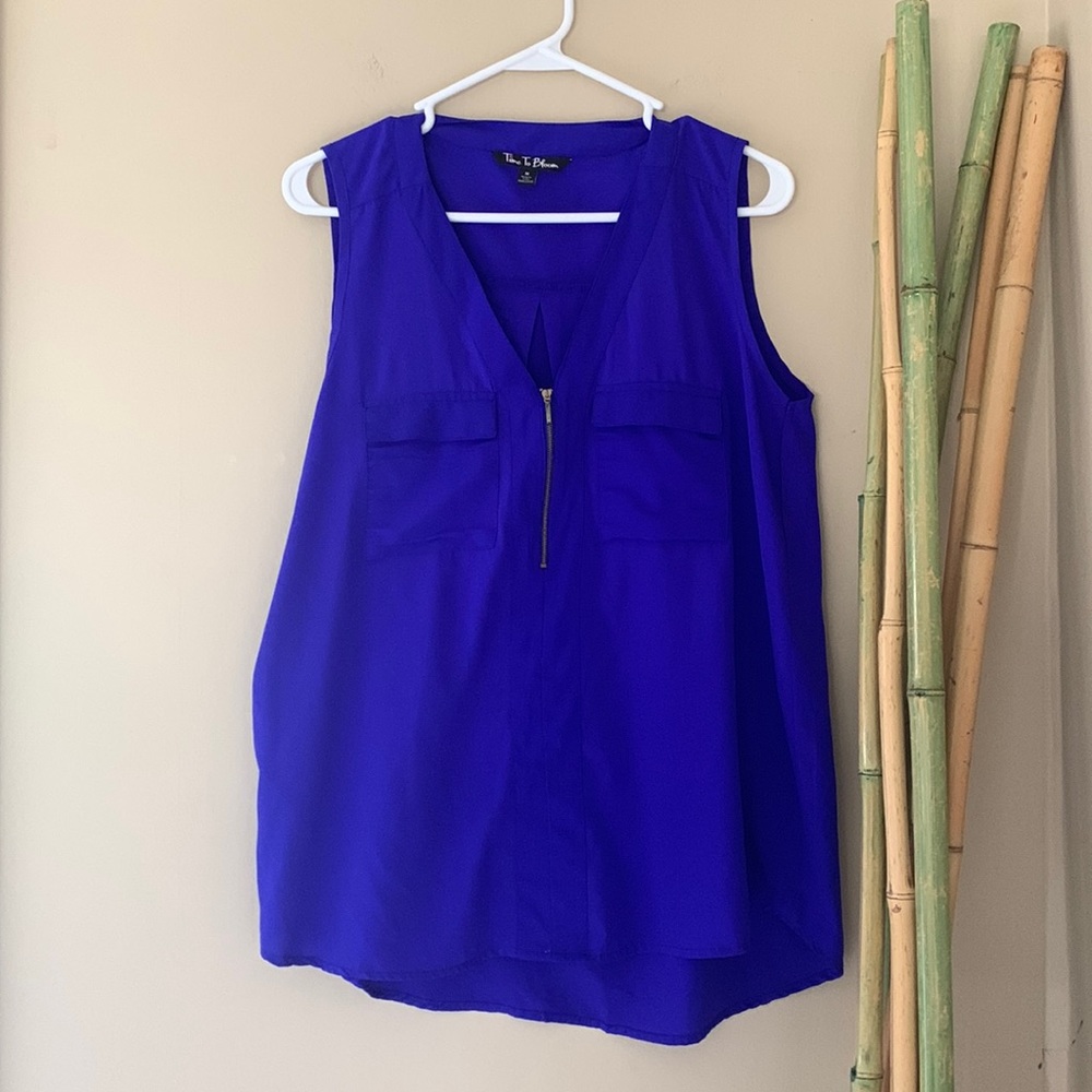 Blue Dressy Tank Top